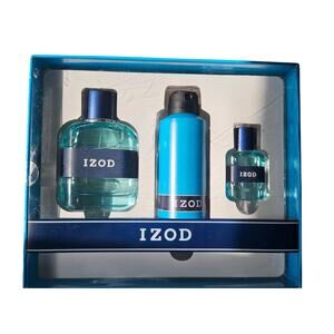 IZOD Breeze Mens Fragrance 3 Pc Gift Set Cologne 3.4oz Body Spray Travel